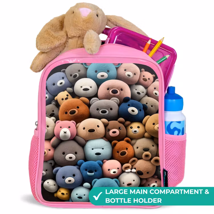 Kids backpack - Pink - Bear party — 2