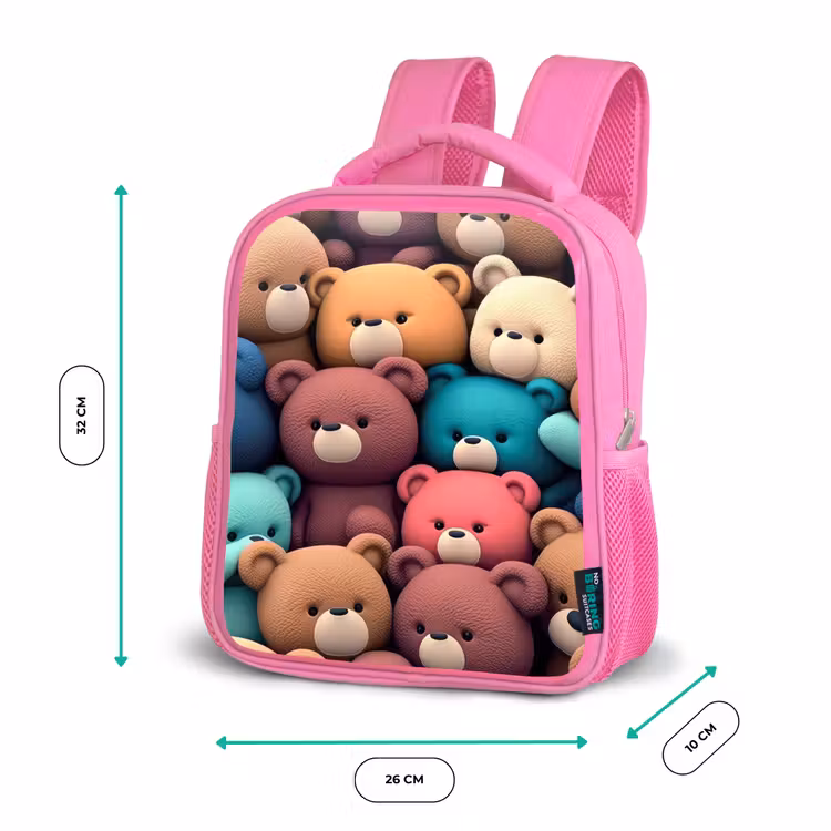 Kids backpack - Pink - Bears Bonanza — 3