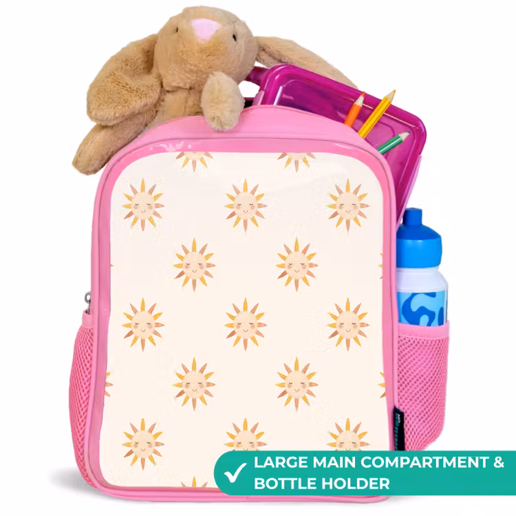 Kids backpack - Pink - Cheerful - Sun - Blush - Boho — 2