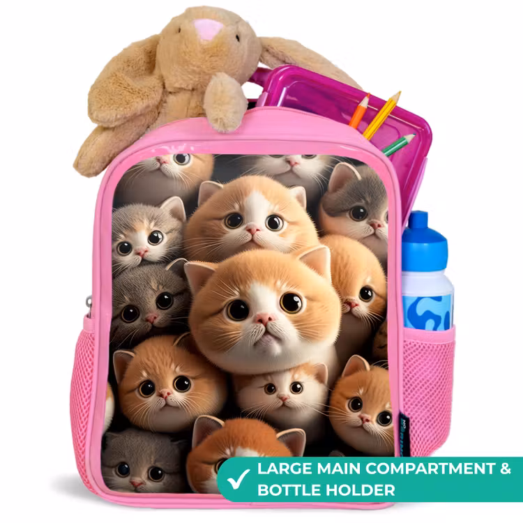 Kids backpack - Pink - Cuddle Cats — 2