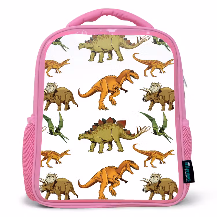Kids backpack - Pink - Dinosaur - Drawing - Kids - Kids - Kids. — 1