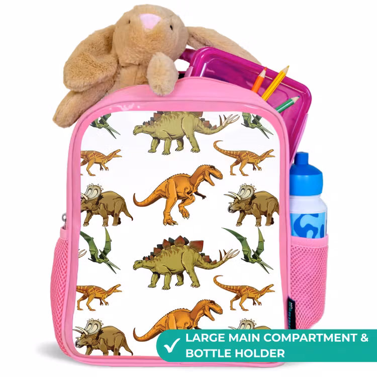 Kids backpack - Pink - Dinosaur - Drawing - Kids - Kids - Kids. — 2