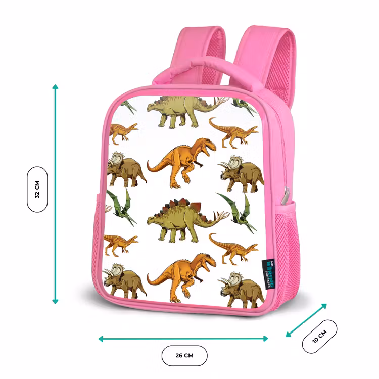Kids backpack - Pink - Dinosaur - Drawing - Kids - Kids - Kids. — 3