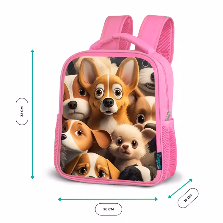 Kids backpack - Pink - Merry Dogs — 3