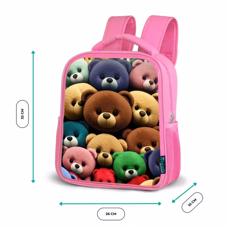 Kids backpack - Pink - Pied Bear Gang — 3