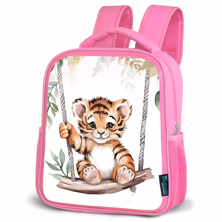 Kids backpack - Pink - Tiger - Animal - Children - Jungle — 4