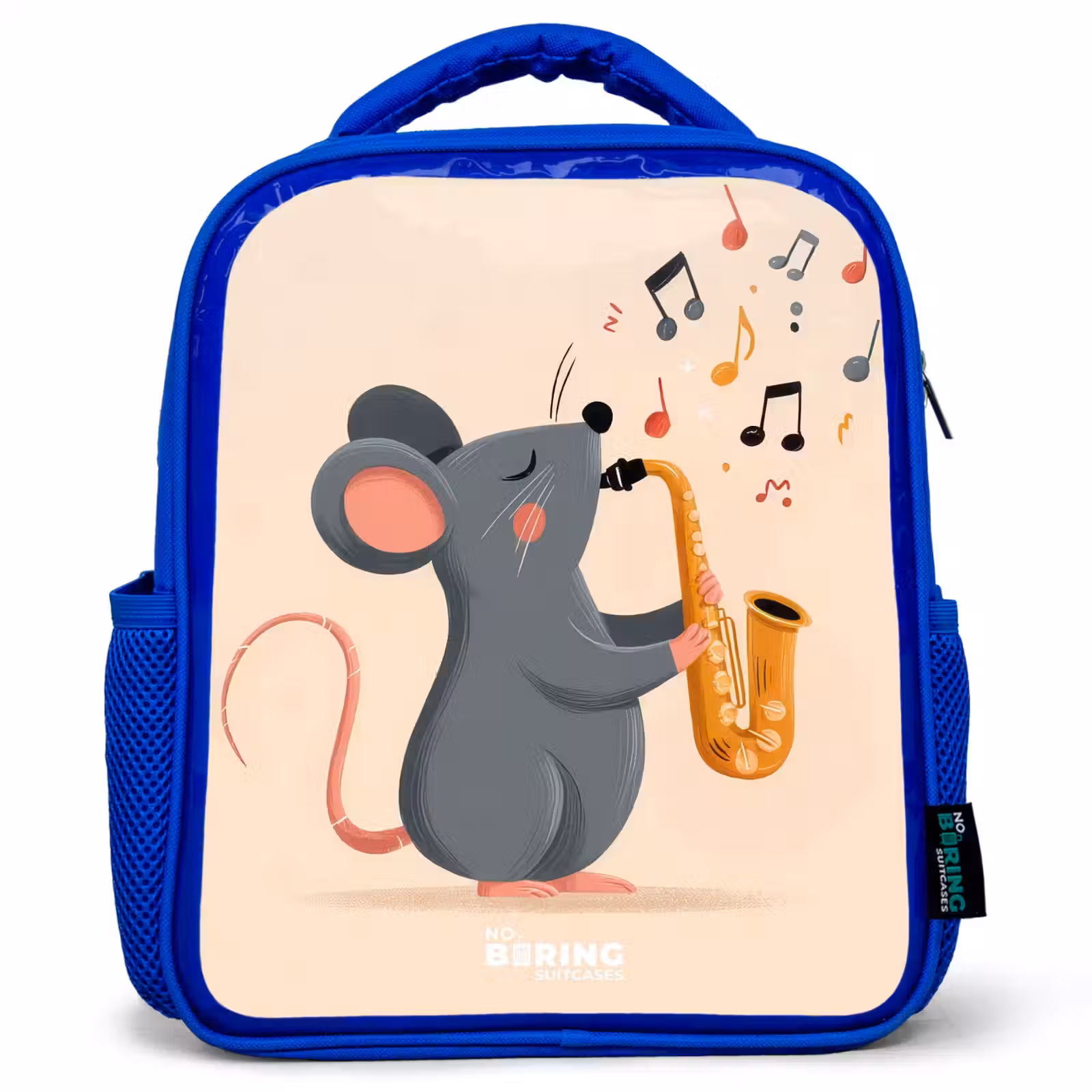 Kids backpack - Blue - Mouse - Saxophone - Music — 1