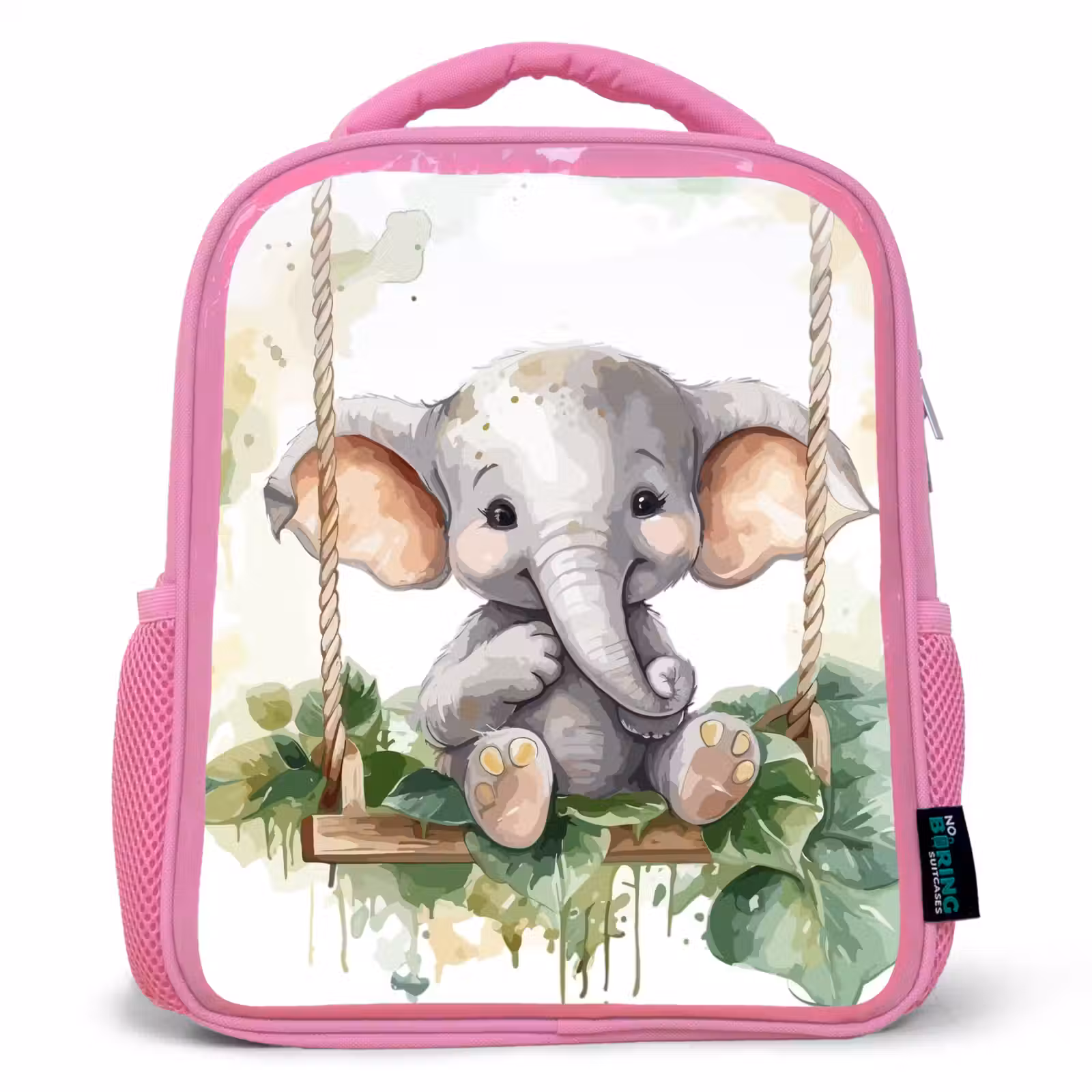 Kids backpack - Pink - Elephant - Animal - Children - Jungle — 1