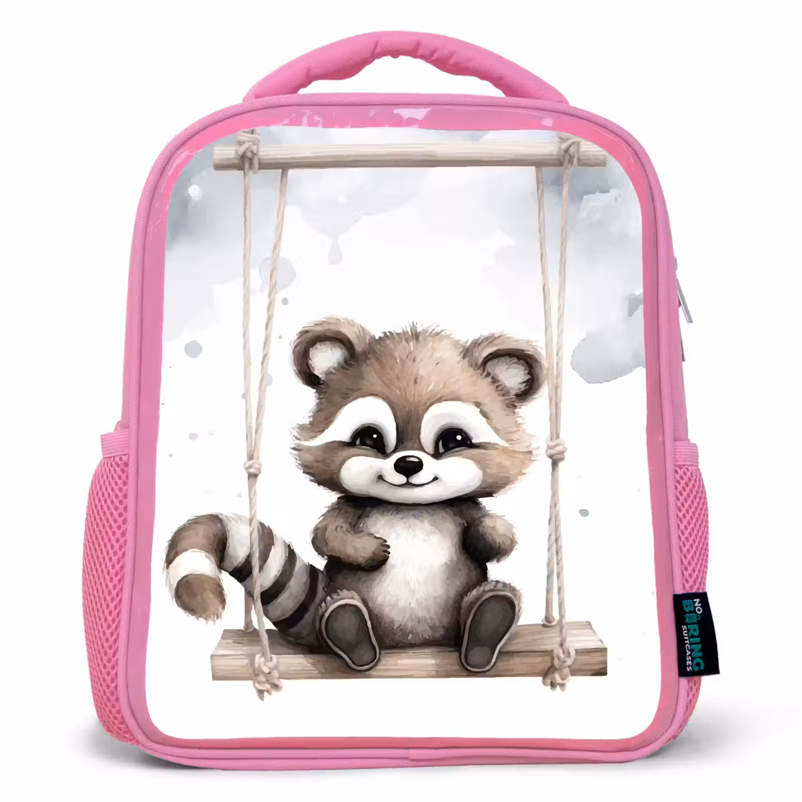Kids backpack - Pink - Raccoon - Animal - Children — 1