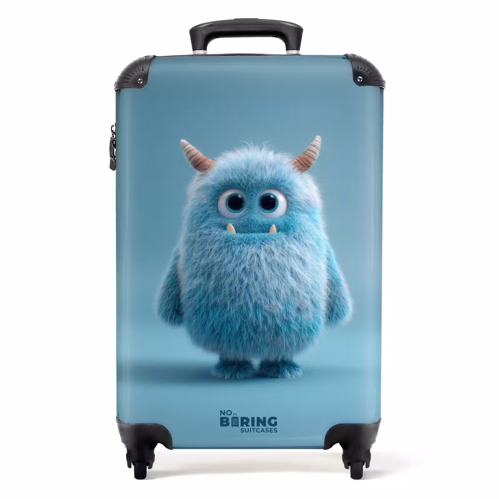 Suitcase - Blue monster on a blue background — 1