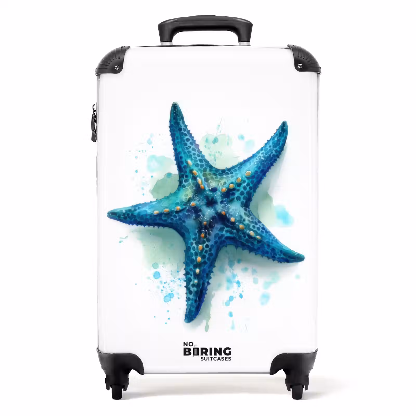 Suitcase - Blue starfish on a white background — 1
