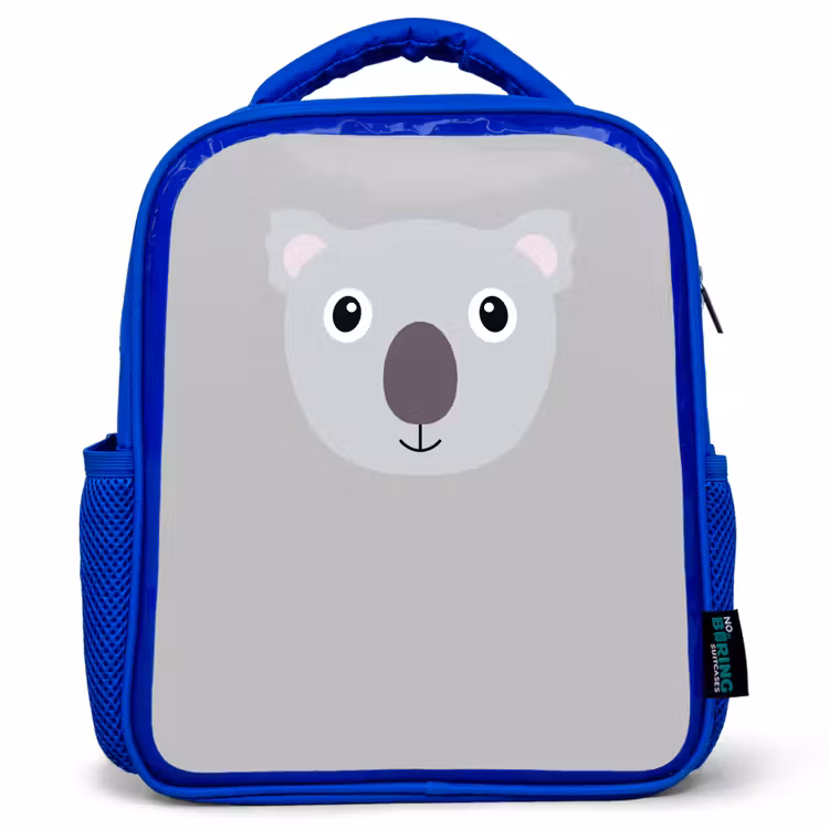 Kids backpack - Blue - Animal portrait - Koala - gray — 1