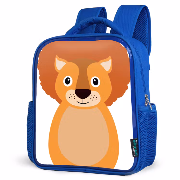 Kids backpack - Blue - Animal portrait - Lion - children — 7
