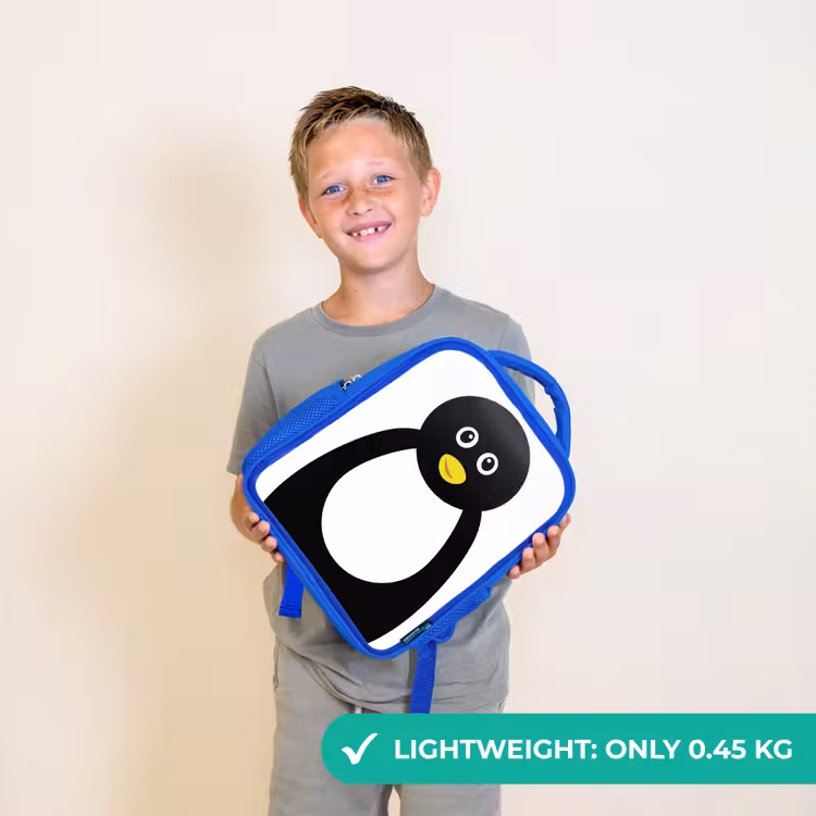 Kids backpack - Blue - Animal portrait - penguin - children — 3