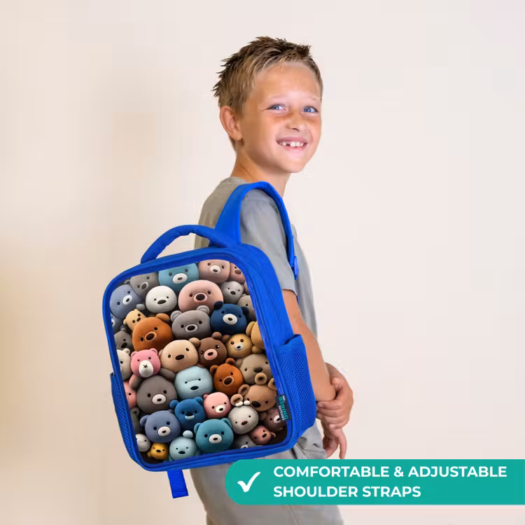 Kids backpack - Blue - Bear party — 4