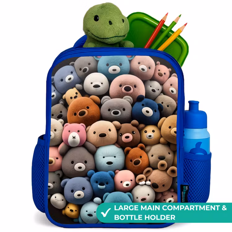 Kids backpack - Blue - Bear party — 5