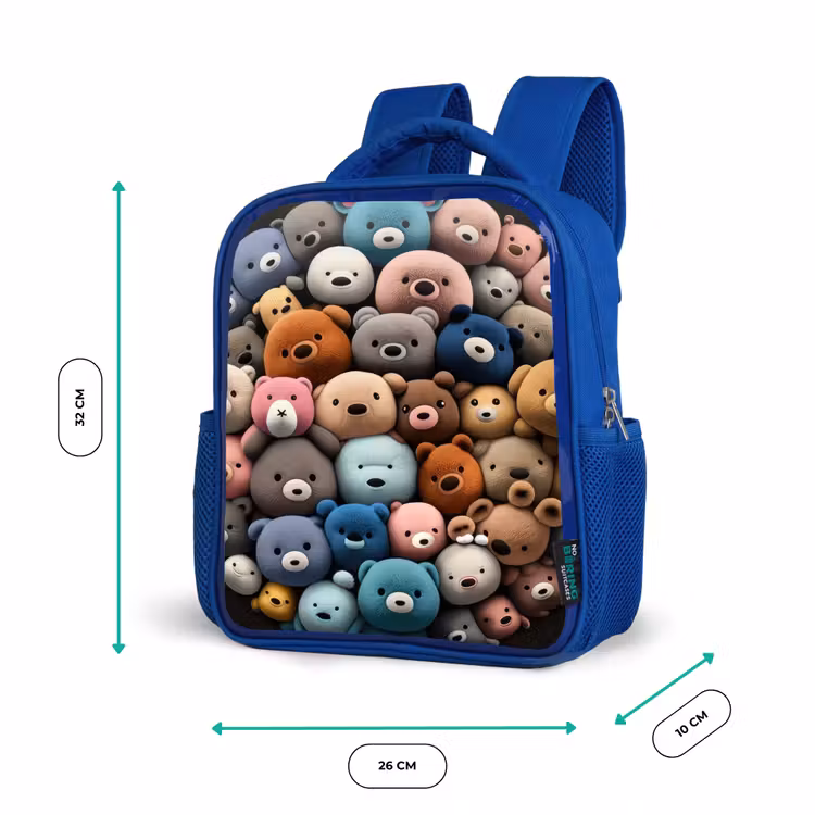 Kids backpack - Blue - Bear party — 6