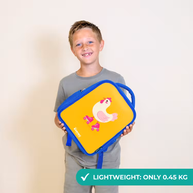 Kids backpack - Blue - Kip - Roller skates - Yellow — 3