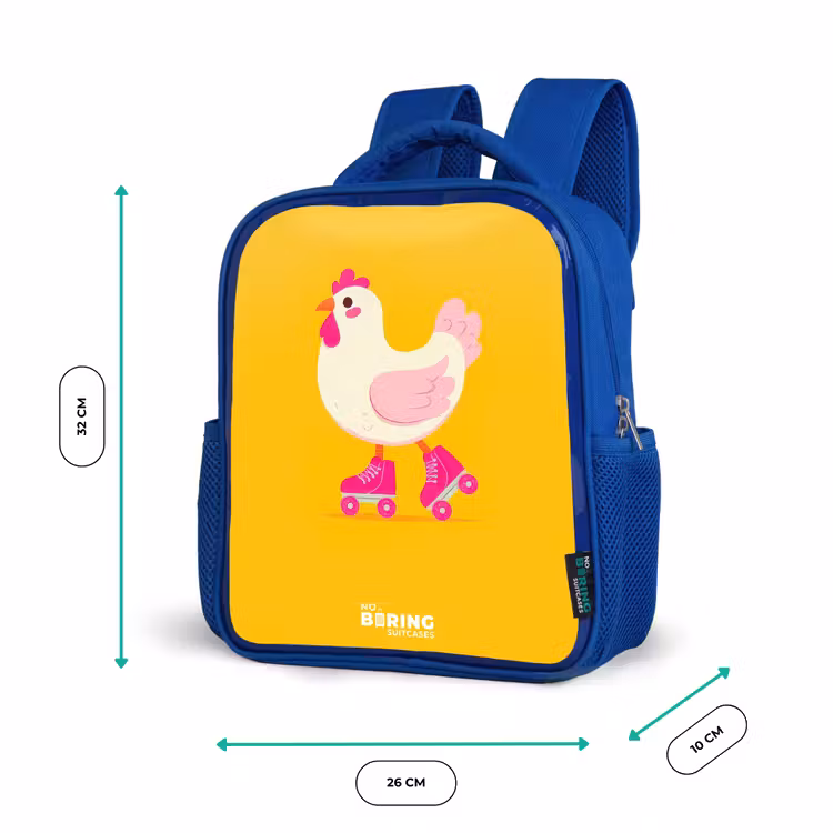 Kids backpack - Blue - Kip - Roller skates - Yellow — 6