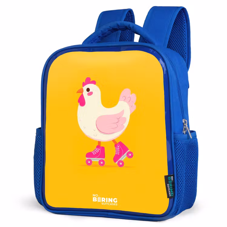 Kids backpack - Blue - Kip - Roller skates - Yellow — 7