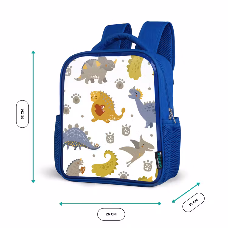 Kids backpack - Blue - Dinosaur - Children - Design - Boys - Girls — 6