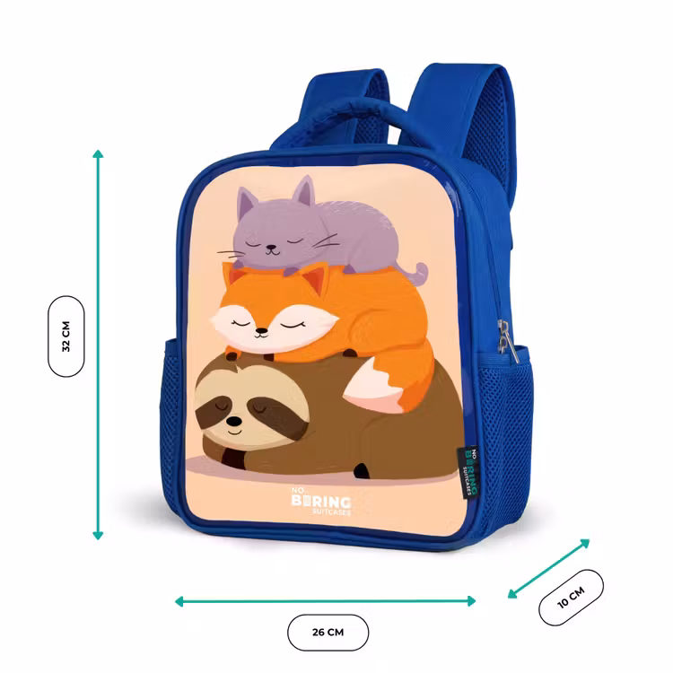 Kids backpack - Blue - Animals - Sleep - Together — 6