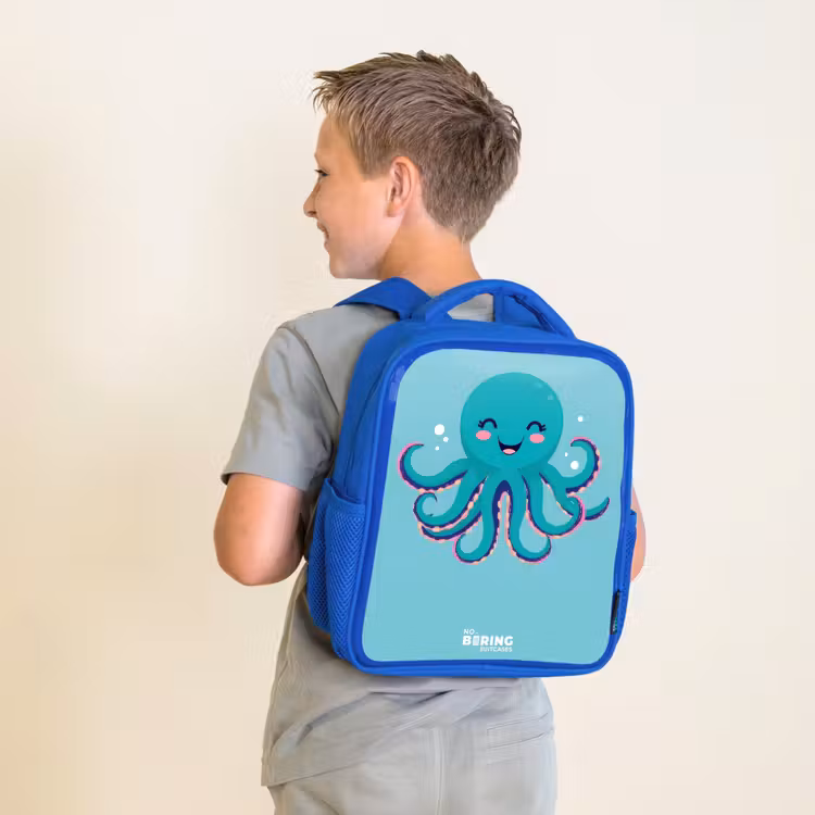 Kids backpack - Blue - Octopus - Water - Blue — 2