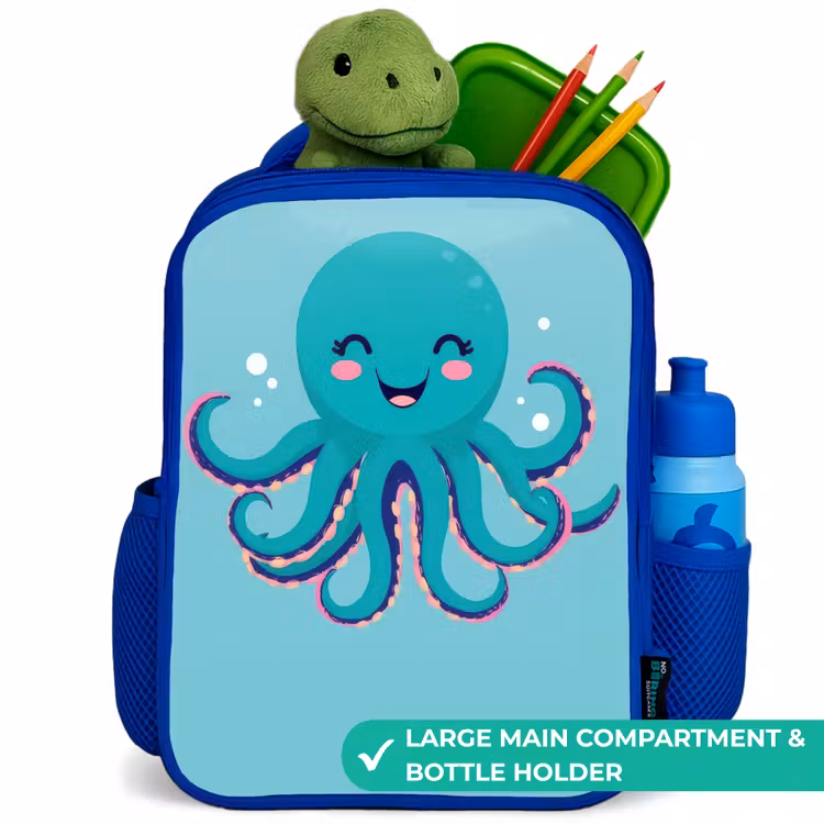 Kids backpack - Blue - Octopus - Water - Blue — 5