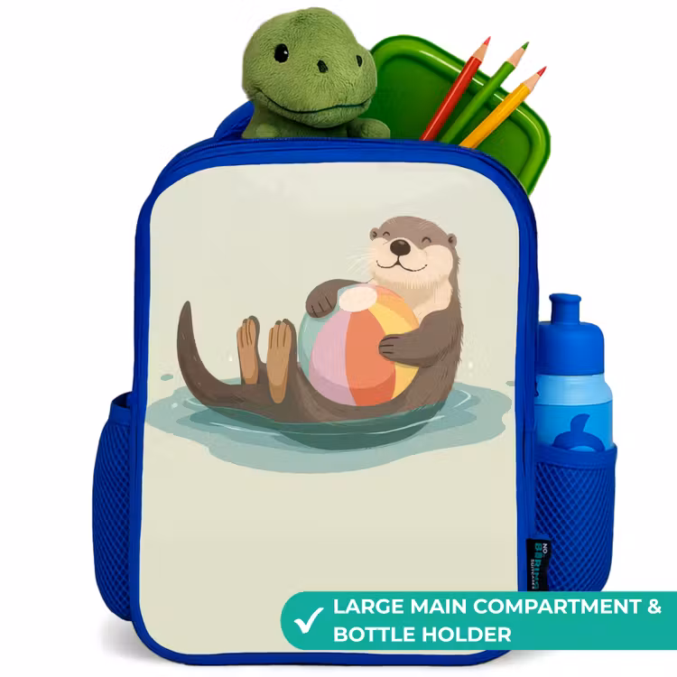 Kids backpack - Blue - Otter - Beach Ball - Water — 5