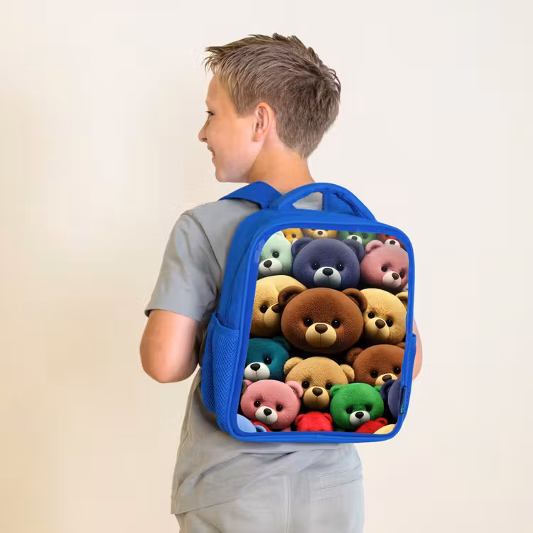 Kids backpack - Blue - Pied Bear Gang — 2