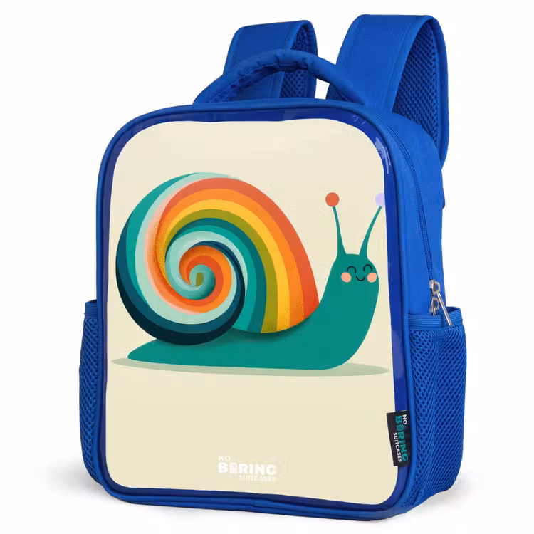 Kids backpack - Blue - Snail - Rainbow - Colorful — 7