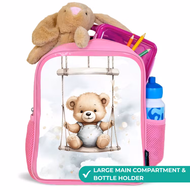 Kids backpack - Pink - Bear - Baby - Animal - Children — 2