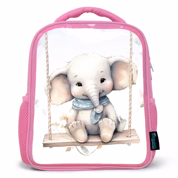 Kids backpack - Pink - Elephant - Animal - Children — 1