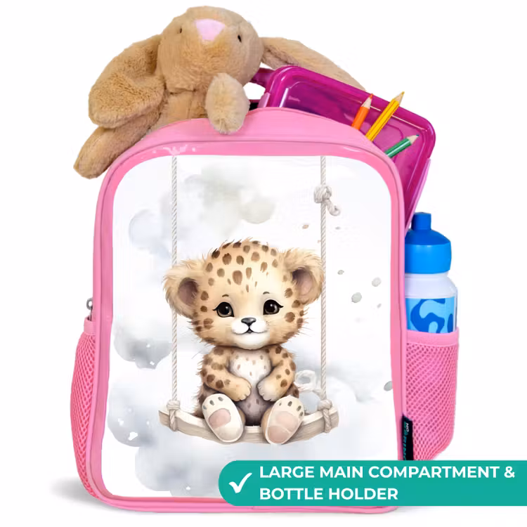 Kids backpack - Pink - Leopard - Animal - Children — 2