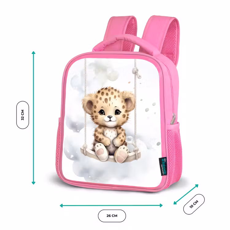 Kids backpack - Pink - Leopard - Animal - Children — 3