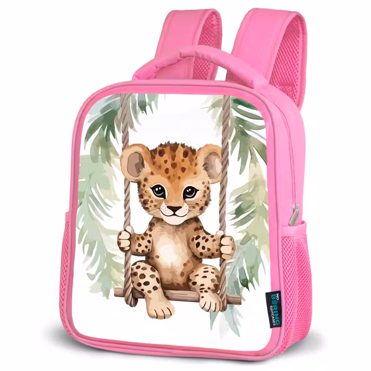 Kids backpack - Pink - Leopard - Animal - Children - Jungle — 4