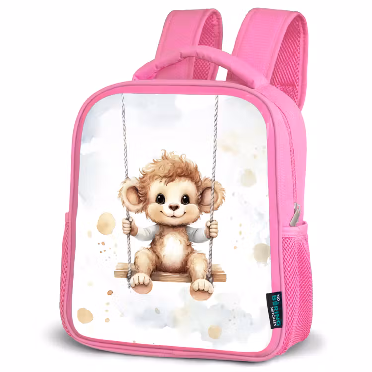 Kids backpack - Pink - Monkey - Animal - Children — 4