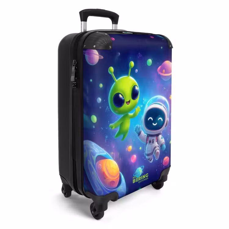Suitcase - Alien and astronaut in space — 2