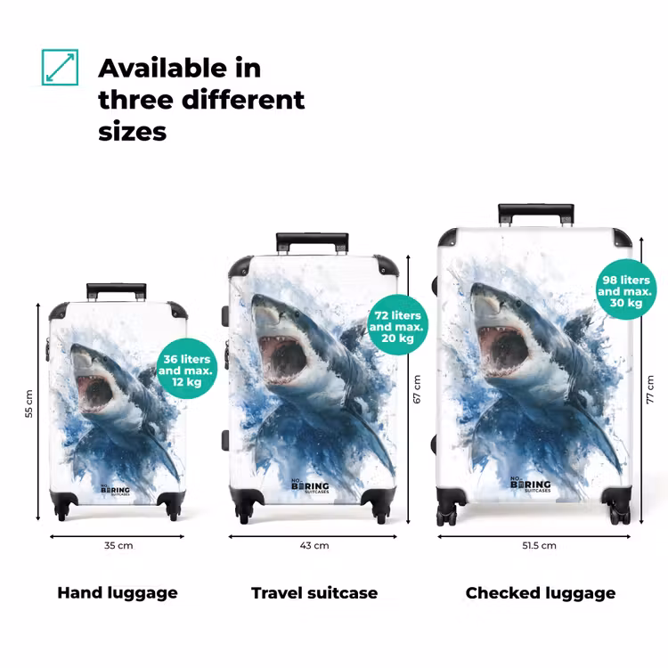 Suitcase - Big shark out of the water — 3