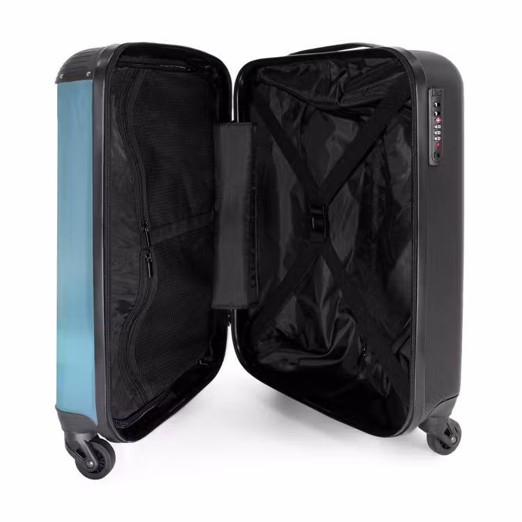 Suitcase - Blue monster on a blue background — 5