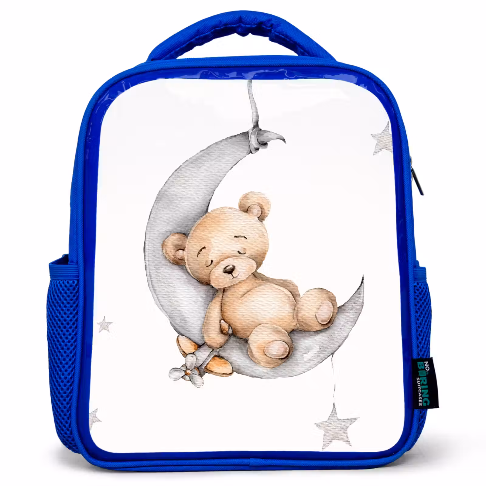Kids backpack - Blue - Bear - Moon - Stars - Children — 1