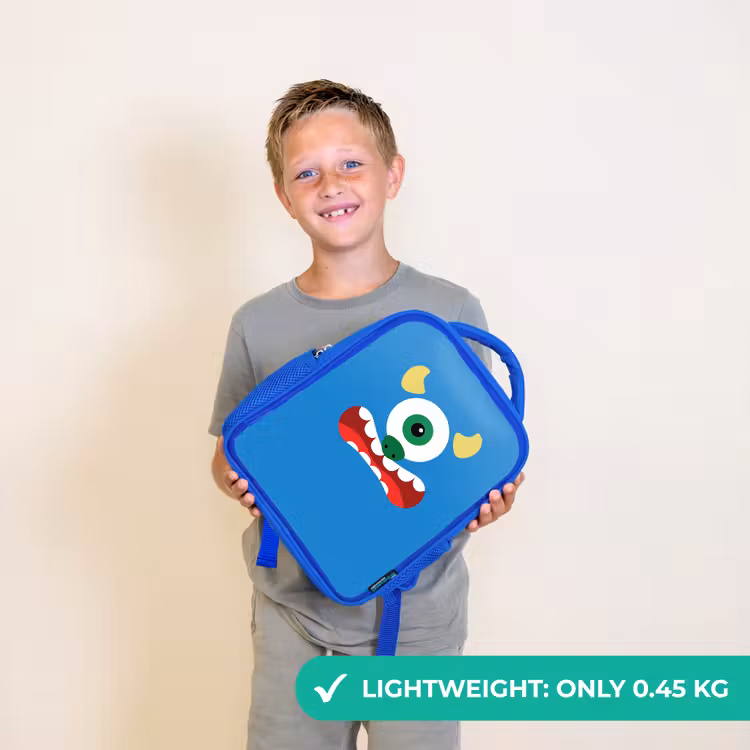 Kids backpack - Blue - Animal portrait - Monster - blue — 3