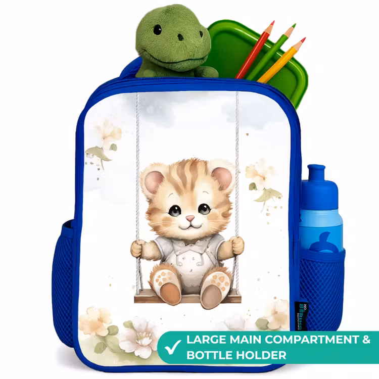 Kids backpack - Blue - Cat - Baby - Animal - Children — 5