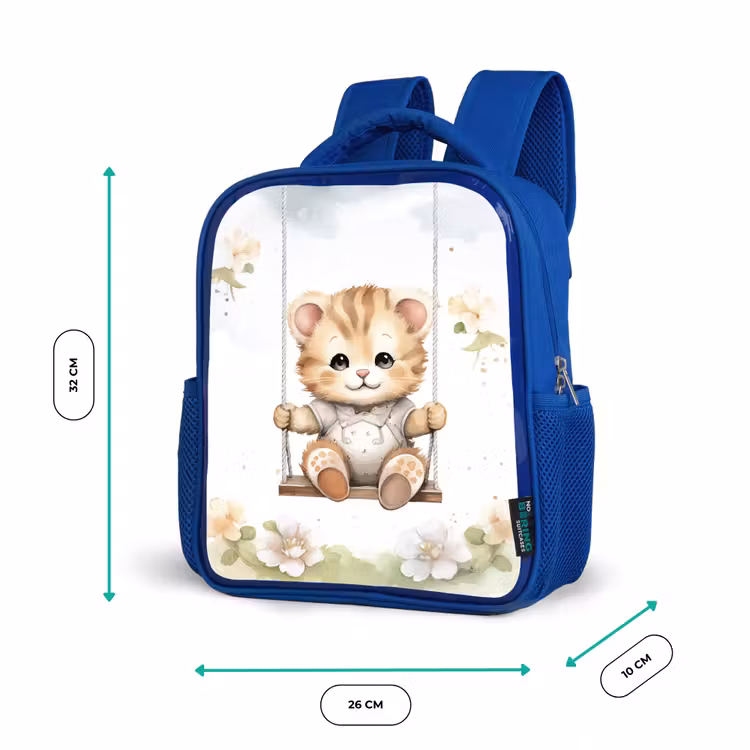 Kids backpack - Blue - Cat - Baby - Animal - Children — 6