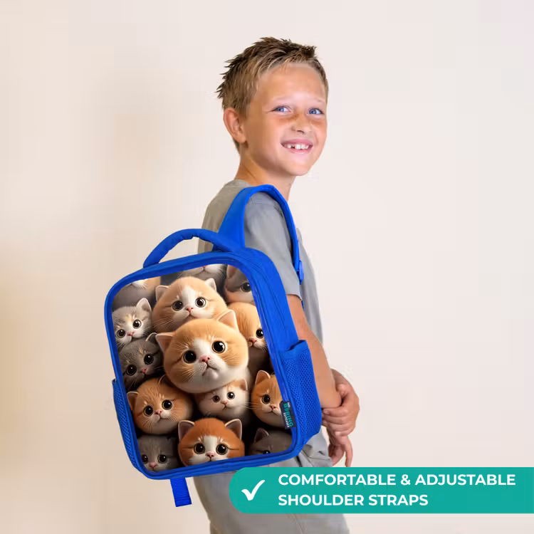 Kids backpack - Blue - Cuddle Cats — 4