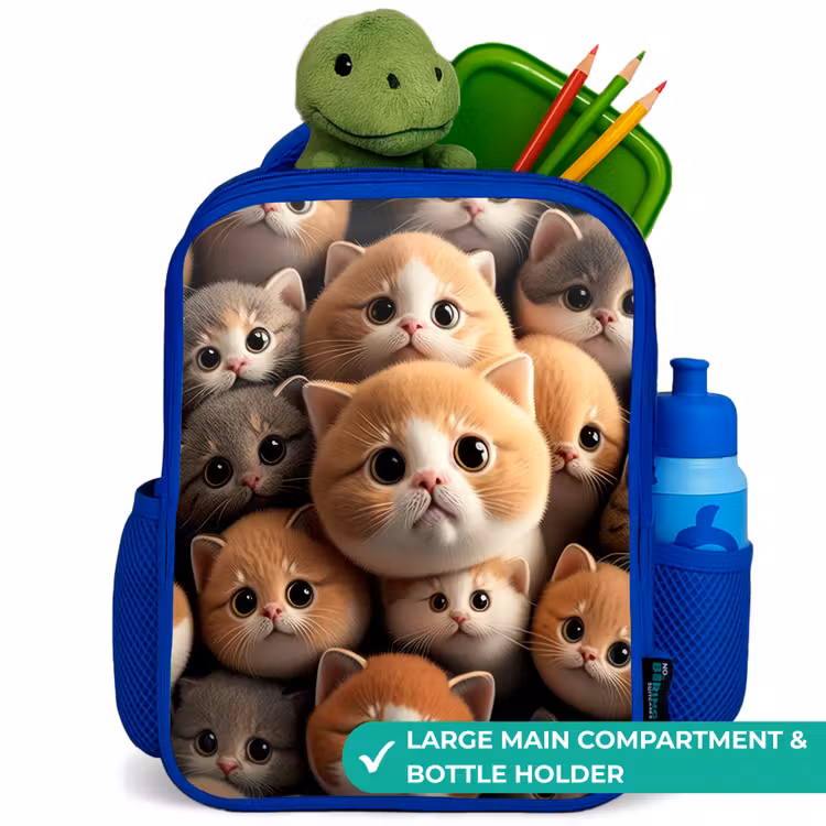 Kids backpack - Blue - Cuddle Cats — 5
