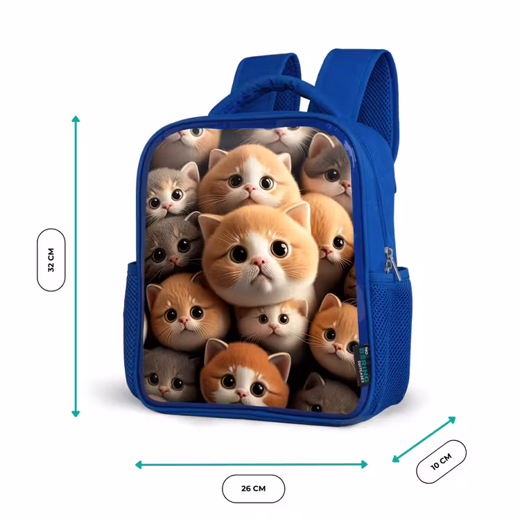 Kids backpack - Blue - Cuddle Cats — 6