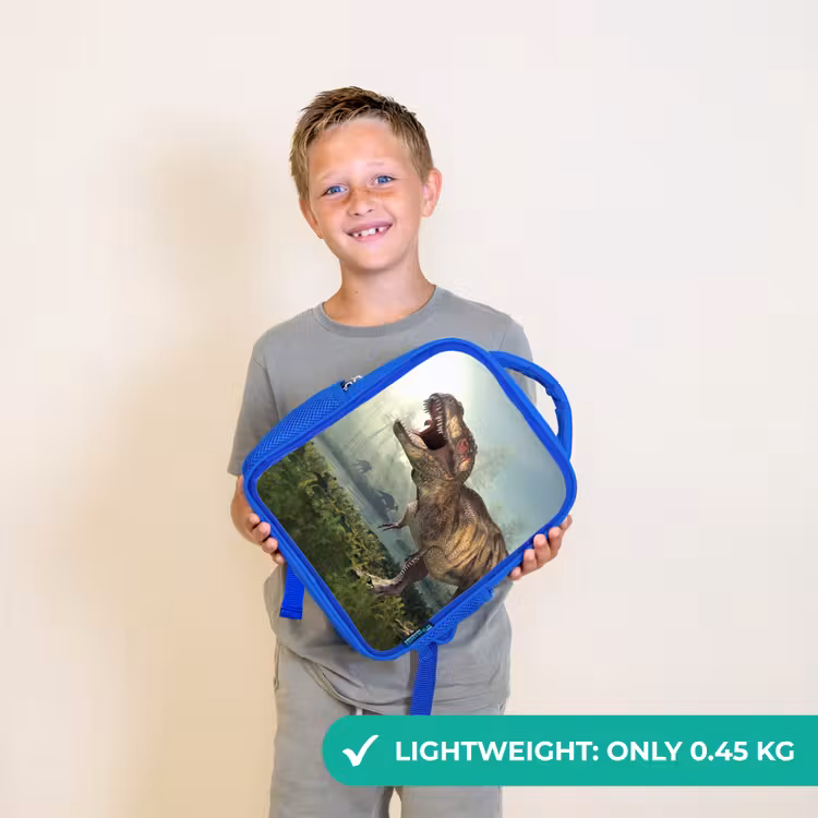 Kids backpack - Blue - Dino - Grass - Drawing - Kids - Boys — 3