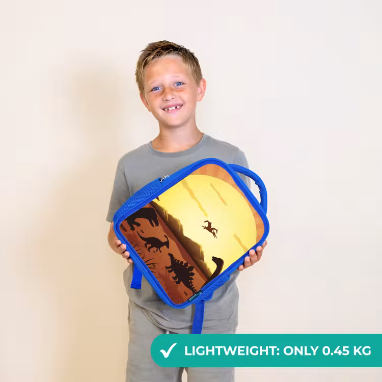 Kids backpack - Blue - Dino - Sun - Nature - Drawing - Kids - Boys — 3