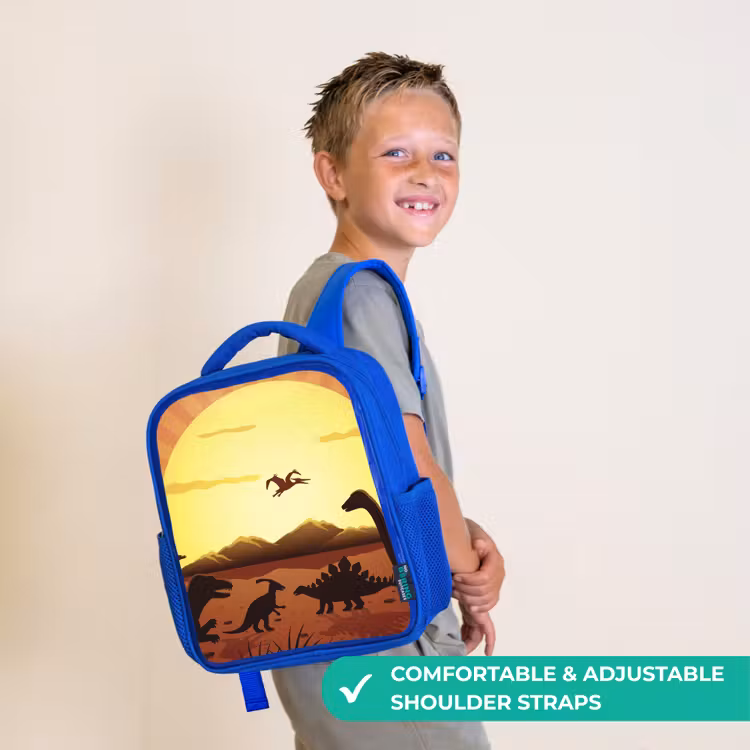 Kids backpack - Blue - Dino - Sun - Nature - Drawing - Kids - Boys — 4